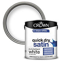 Crown Quick Dry Satin Pure Brilliant White - 2.5L