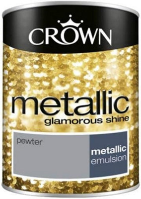 Crown Retail Metallics glamorous shine Pewter 1.25 L