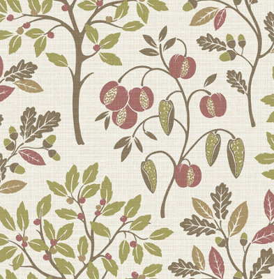 Crown Rowan Autumn Trees Olive Wallpaper M1762