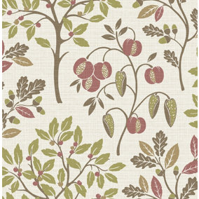 Crown Rowan Autumn Trees Olive Wallpaper M1762