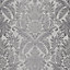 Crown Signature Damask Wallpaper French Grey M1067