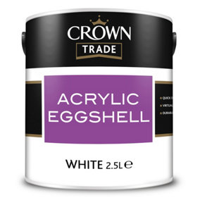 Crown Trade Acrylic Eggshell White 2.5L