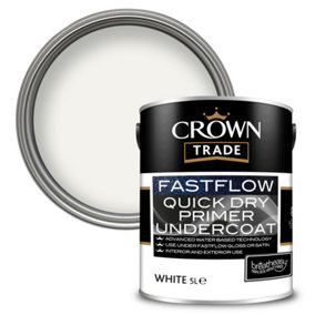 Crown Trade Fastflow Quick Dry Primer Undercoat White - 5L