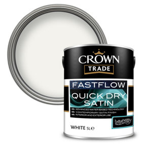 Crown Trade Fastflow Quick Dry Satin White - 5L