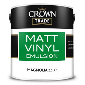 Crown Trade Matt Vinyl Emulsion Magnolia 2.5L