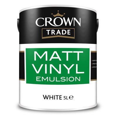 Crown Trade Matt Vinyl Emulsion White 5L