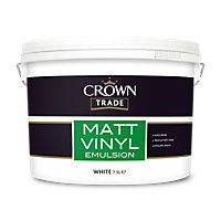 Crown Trade Matt Vinyl Emulsion White 7.5L