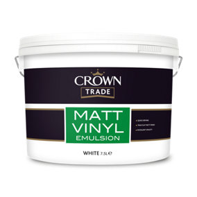 Crown Trade Matt Vinyl Emulsion White 7.5L