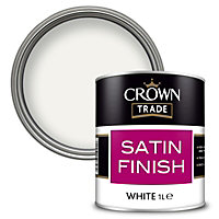 Crown Trade Satin Finish White - 1L