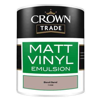 Crown Trade Vinyl Matt Walls & Ceilings Emulsion Paint Biscuit Barrel ...