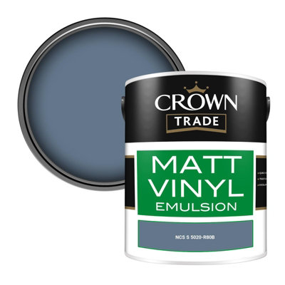 Crown Trade Vinyl Matt Walls & Ceilings Emulsion Paint NCS S 5020-R80B ...