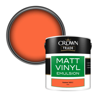 Crown Trade Vinyl Matt Walls & Ceilings Emulsion Paint Pantone 1655 C ...