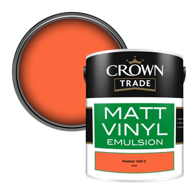 Crown Trade Vinyl Matt Walls & Ceilings Emulsion Paint Pantone 1655 C ...