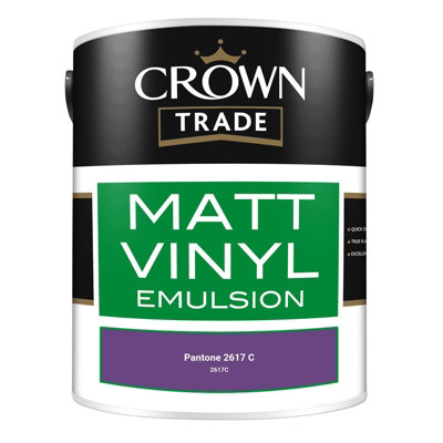 Crown Trade Vinyl Matt Walls & Ceilings Emulsion Paint Pantone 2617 C ...