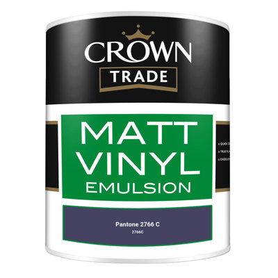 Crown Trade Vinyl Matt Walls & Ceilings Emulsion Paint Pantone 2766 C ...