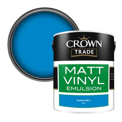 Crown Trade Vinyl Matt Walls & Ceilings Emulsion Paint Pantone 300 C ...