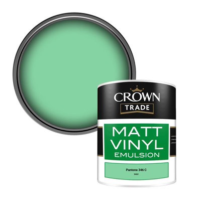 Crown Trade Vinyl Matt Walls & Ceilings Emulsion Paint Pantone 346 C ...