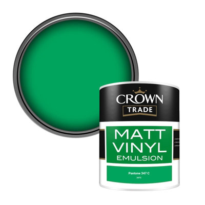 Crown Trade Vinyl Matt Walls & Ceilings Emulsion Paint Pantone 347 C ...