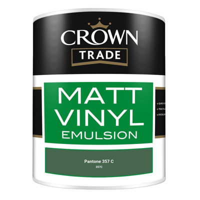 Crown Trade Vinyl Matt Walls & Ceilings Emulsion Paint Pantone 357 C ...