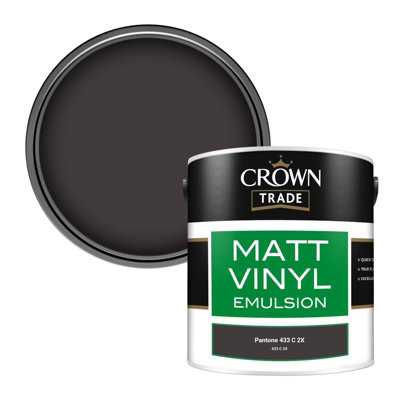 Crown Trade Vinyl Matt Walls & Ceilings Emulsion Paint Pantone 433 C 2X ...