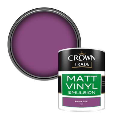Crown Trade Vinyl Matt Walls & Ceilings Emulsion Paint Pantone 512 C ...