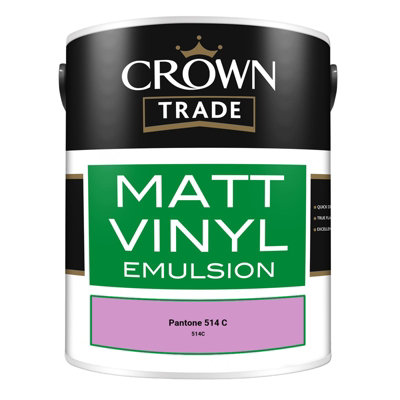 Crown Trade Vinyl Matt Walls & Ceilings Emulsion Paint Pantone 514 C ...