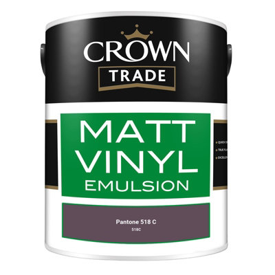 Crown Trade Vinyl Matt Walls & Ceilings Emulsion Paint Pantone 518 C ...