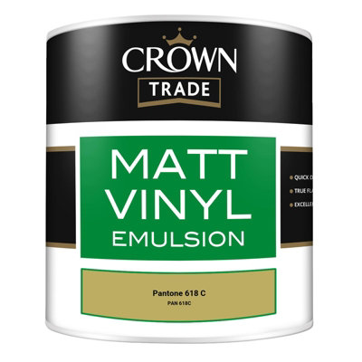 Crown Trade Vinyl Matt Walls & Ceilings Emulsion Paint Pantone 618 C ...