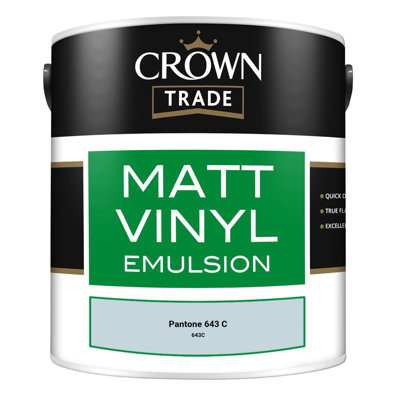 Crown Trade Vinyl Matt Walls & Ceilings Emulsion Paint Pantone 643 C ...
