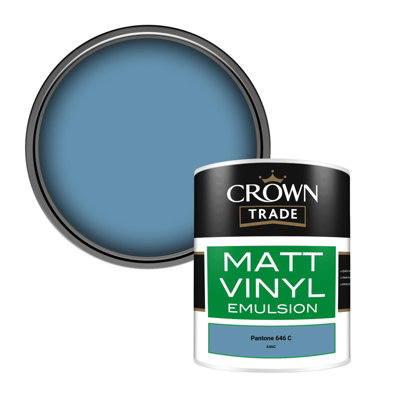 Crown Trade Vinyl Matt Walls & Ceilings Emulsion Paint Pantone 646 C ...