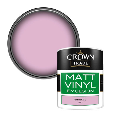 Crown Trade Vinyl Matt Walls & Ceilings Emulsion Paint Pantone 672 C ...