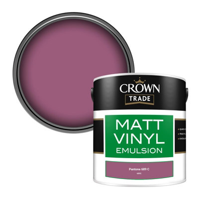 Crown Trade Vinyl Matt Walls & Ceilings Emulsion Paint Pantone 689 C ...