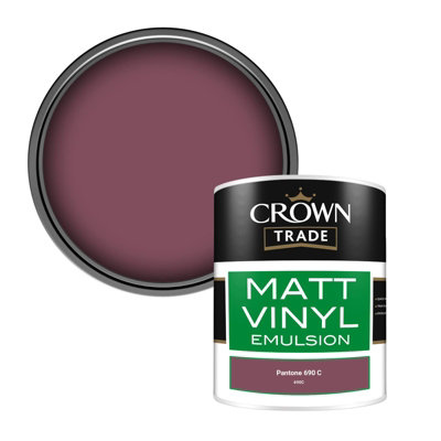 Crown Trade Vinyl Matt Walls & Ceilings Emulsion Paint Pantone 690 C ...