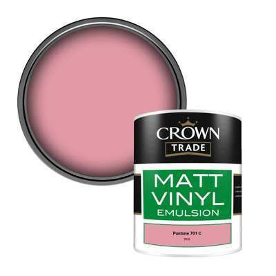 Crown Trade Vinyl Matt Walls & Ceilings Emulsion Paint Pantone 701 C ...