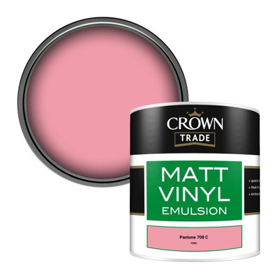 Crown Trade Vinyl Matt Walls & Ceilings Emulsion Paint Pantone 708 C ...
