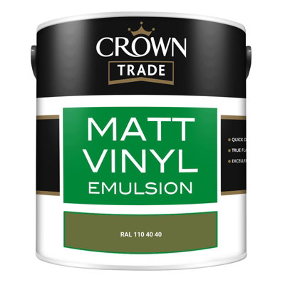 Crown Trade Vinyl Matt Walls & Ceilings Emulsion Paint RAL 110 40 40 ...