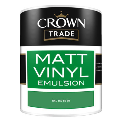 Crown Trade Vinyl Matt Walls & Ceilings Emulsion Paint RAL 150 50 50 ...