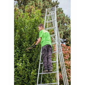 Crown Tripod Ladder 3 Adjustable Legs - 2.4m (8ft) + 3 RUBBER FEET