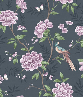 Crown UK Akina Floral Navy, M1723