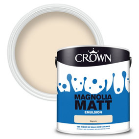 Crown Walls & Ceilings Emulsion Matt Magnolia - 2.5L