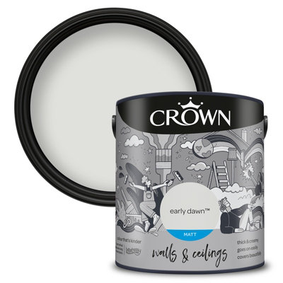 Crown Walls & Ceilings Matt Emulsion Paint Early Dawn - 2.5L