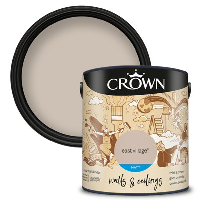 Crown Walls & Ceilings Matt Emulsion Paint East Village - 2.5L