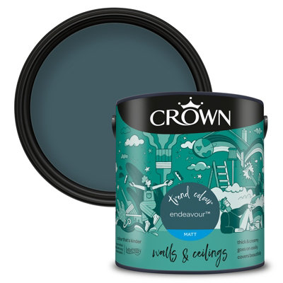 Crown Walls & Ceilings Matt Emulsion Paint Endeavour - 2.5L