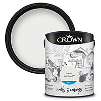 Crown Walls & Ceilings Matt Emulsion Paint Fresh Coconut - 5L