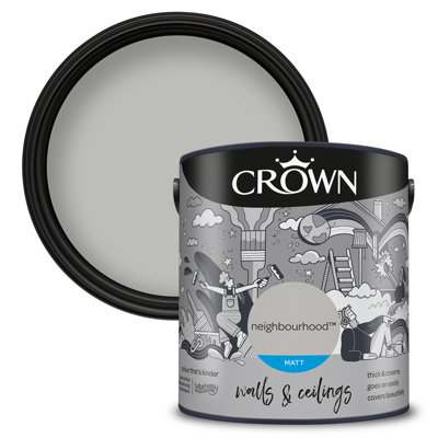 Crown Walls & Ceilings Matt Emulsion Paint Neighbourhood - 2.5L