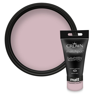 Crown Walls & Ceilings Matt Emulsion Paint Raspberry Souffle - 40ml