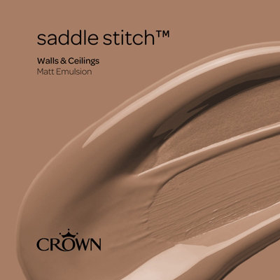 Crown Walls & Ceilings Matt Emulsion Paint Saddle Stitch - 2.5L