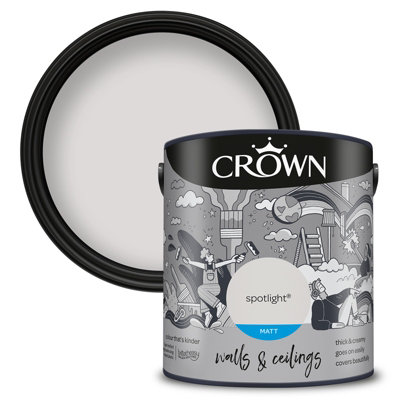 Crown Walls & Ceilings Matt Emulsion Paint Spotlight 2.5L DIY at B&Q