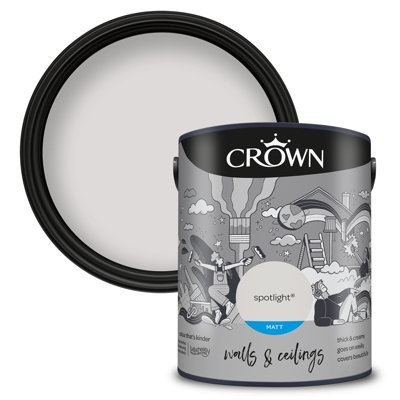 Crown Walls & Ceilings Matt Emulsion Paint Spotlight - 5L