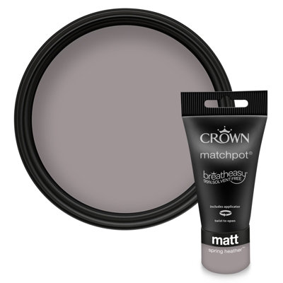 Crown Walls & Ceilings Matt Emulsion Paint Spring Heather - 40ml